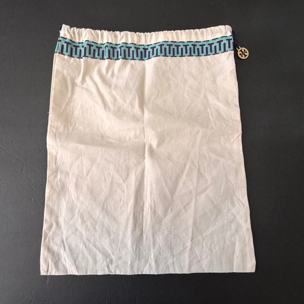 Tory‎ Burch Cotton Drawstring Dust Bag Purse 11x15
